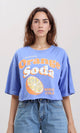 R209489 - "Orange Soda" Printed Cotton Tee - Lavender Blue