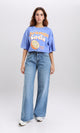 R209489 - "Orange Soda" Printed Cotton Tee - Lavender Blue