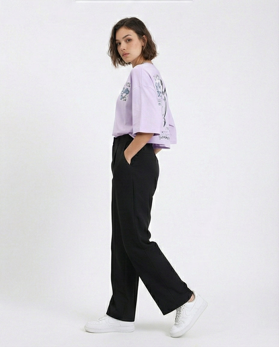 R209490 - تي شيرت خفيف مطبوع بدون أكمام - أرجواني فاتح