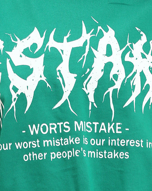 Ravin | Women’s "Worts Mistake" Boxy Crop Graphic Tee - Green - R209492
