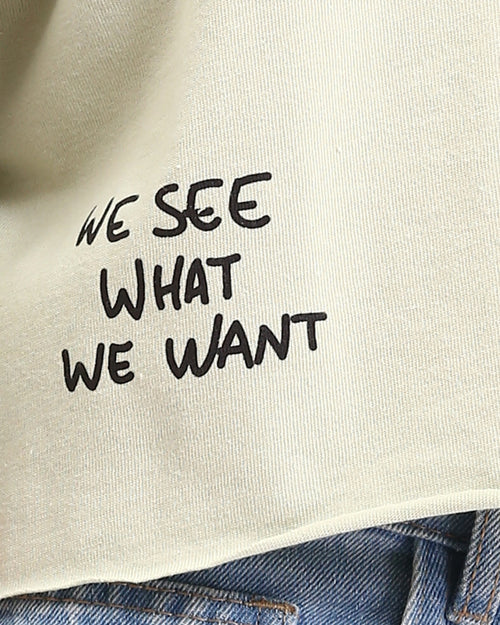 Ravin Women's "Rock & Roll" Cropped Graphic Tee – Sage Green - R209493