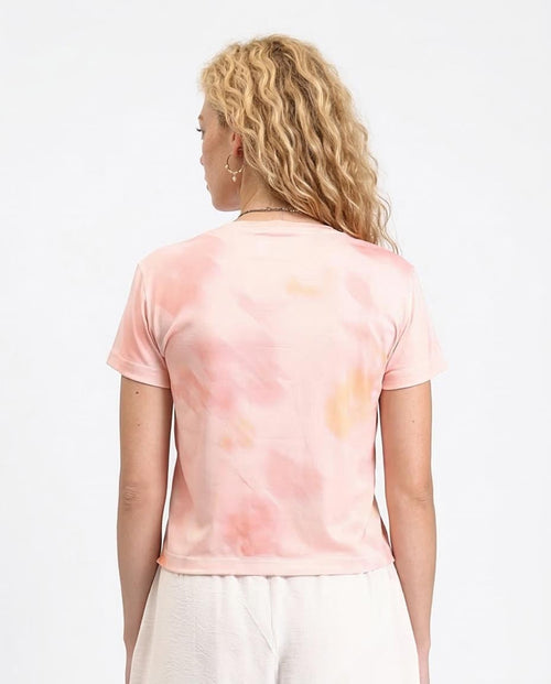 Ravin Women’s Watercolor Dream Crewneck Tee – Peach & Blush - R209827