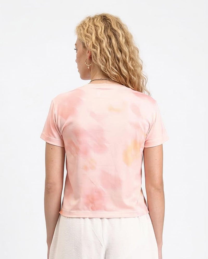 Ravin Women’s Watercolor Dream Crewneck Tee – Peach & Blush - R209827