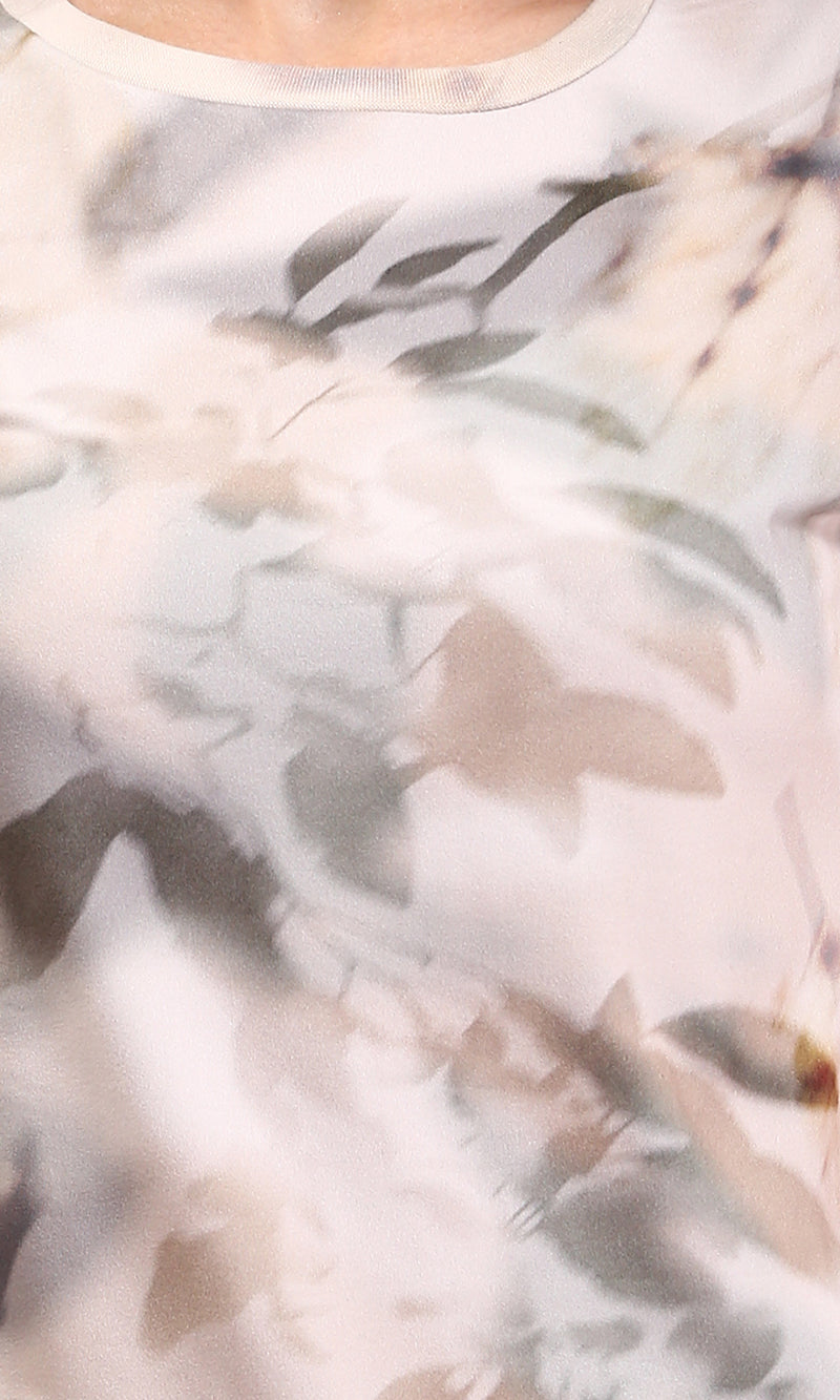 R209829 - Patterned Short Sleeves Regular Tee - Multicolor