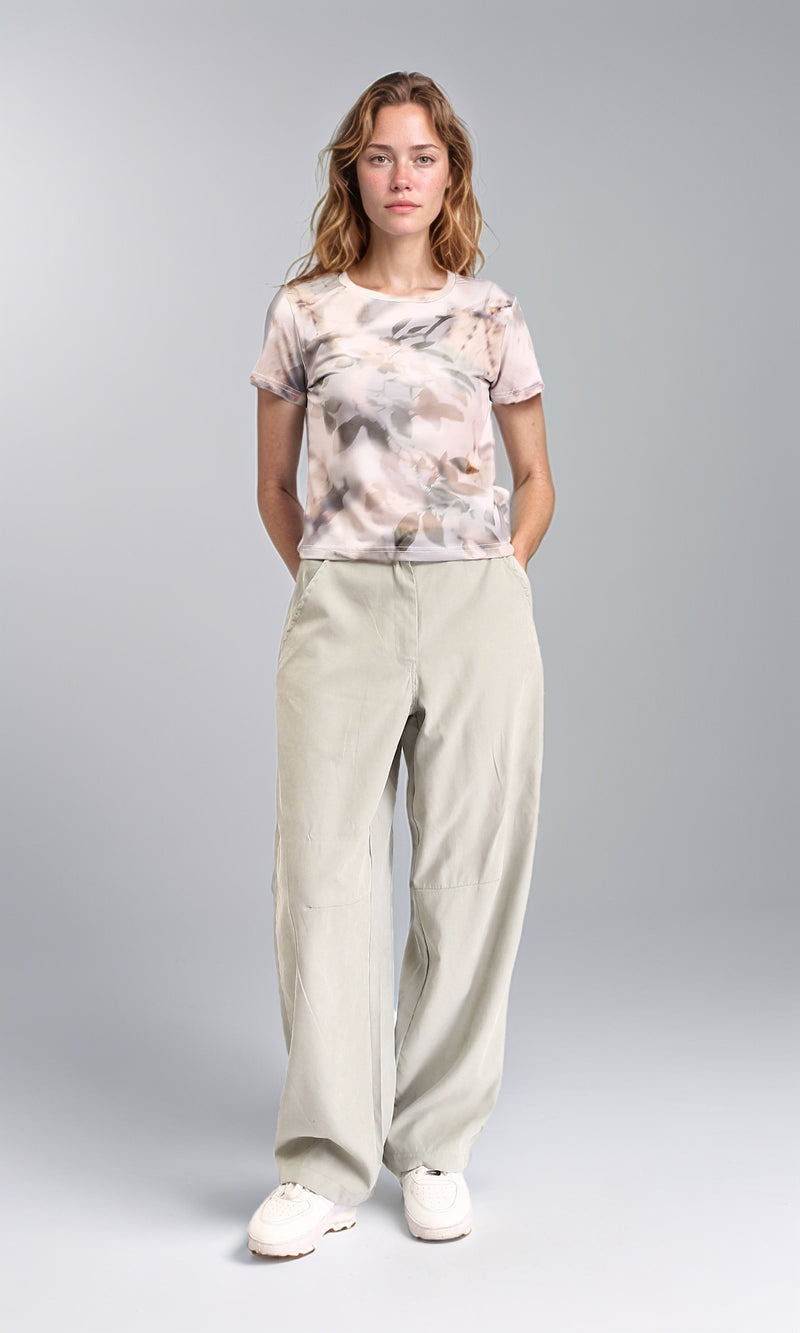 R209829 - Patterned Short Sleeves Regular Tee - Multicolor