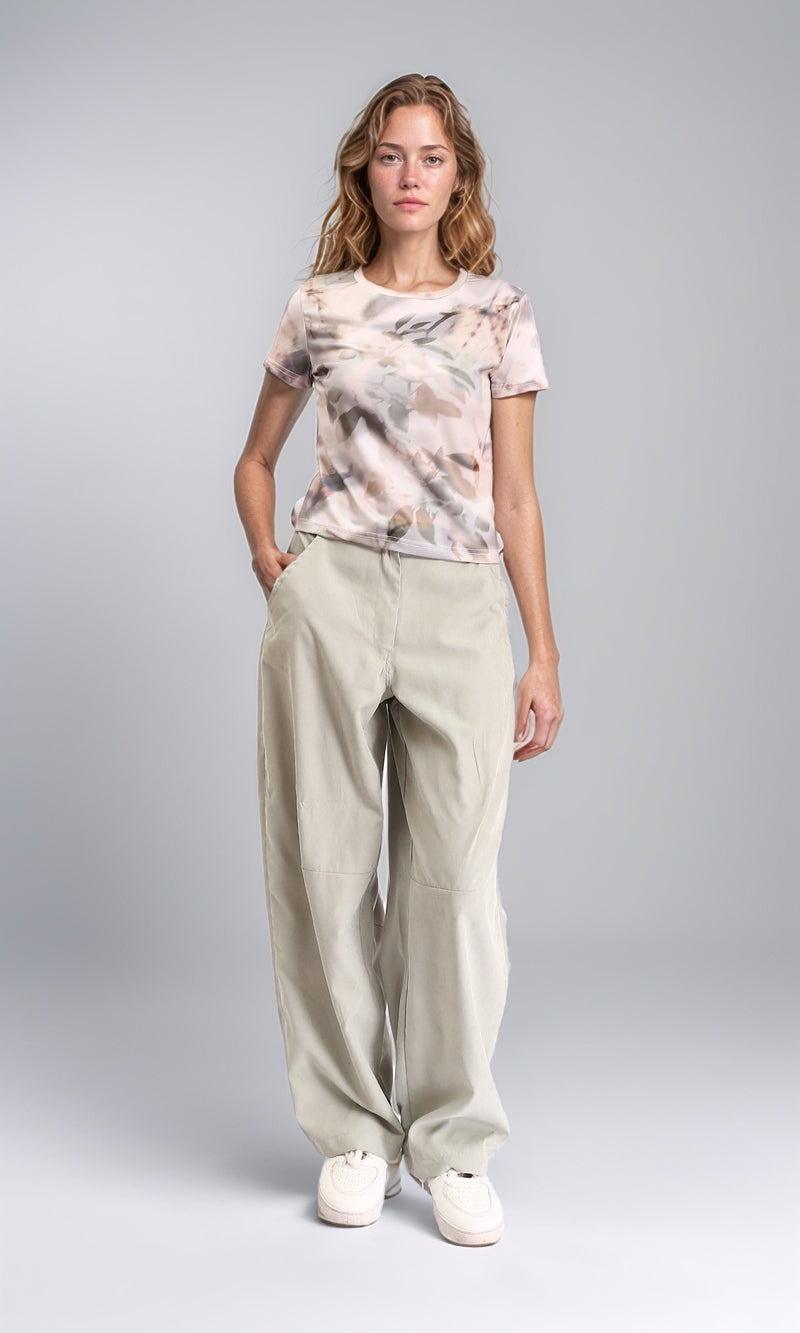 R209829 - Patterned Short Sleeves Regular Tee - Multicolor