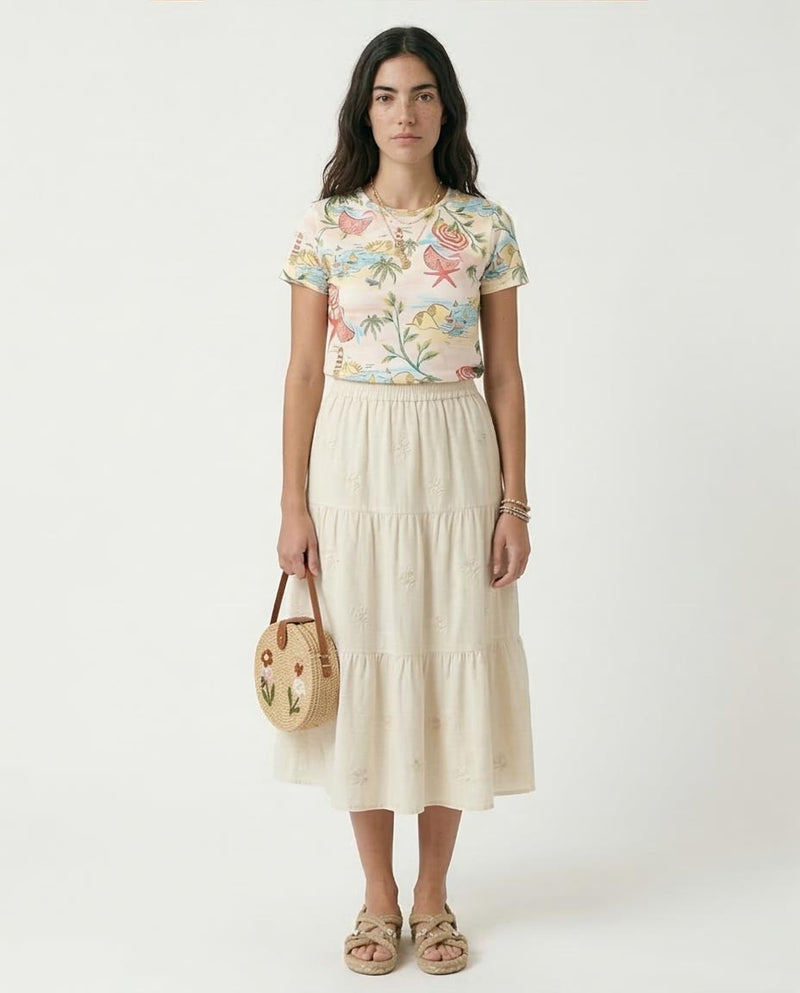 Ravin Tropical Vacation Print Crewneck T-Shirt - R209831