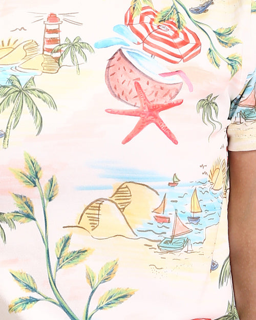 Ravin Tropical Vacation Print Crewneck T-Shirt - R209831