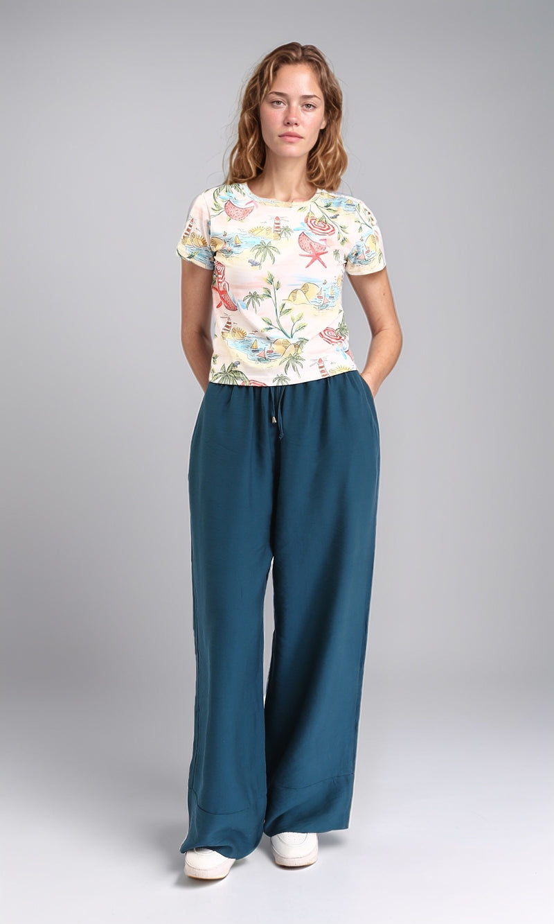 R209831 - Slip On Summer Patterned Tee - Multicolor