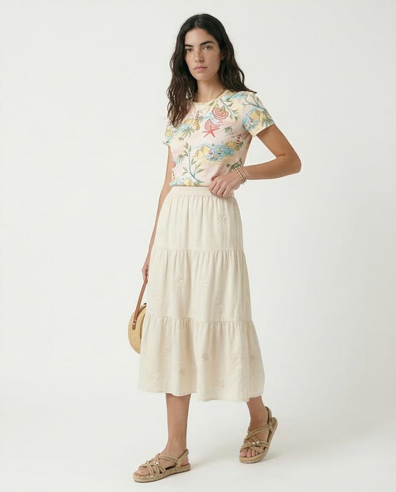 Ravin Tropical Vacation Print Crewneck T-Shirt - R209831