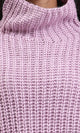 R209880 - Long Sleeves Knitted Pullover with Ribbed Hem - Light Purple