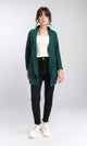 R209884 - Open Neckline Regular Fit Cardigan - Dark Green