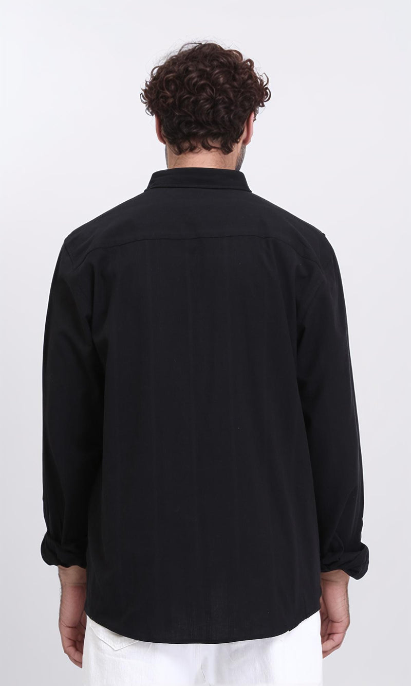R209964 - Long Sleeves Solid Classic Shirt - Black