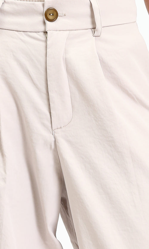 R210024 - Solid Comfy Classic Pants - Beige