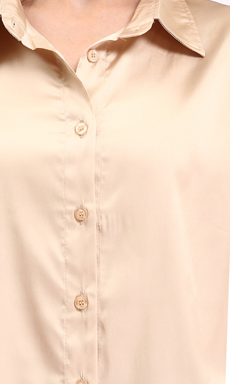 R210027 - Long Sleeves Shirt with Classic Collar - Light Gold