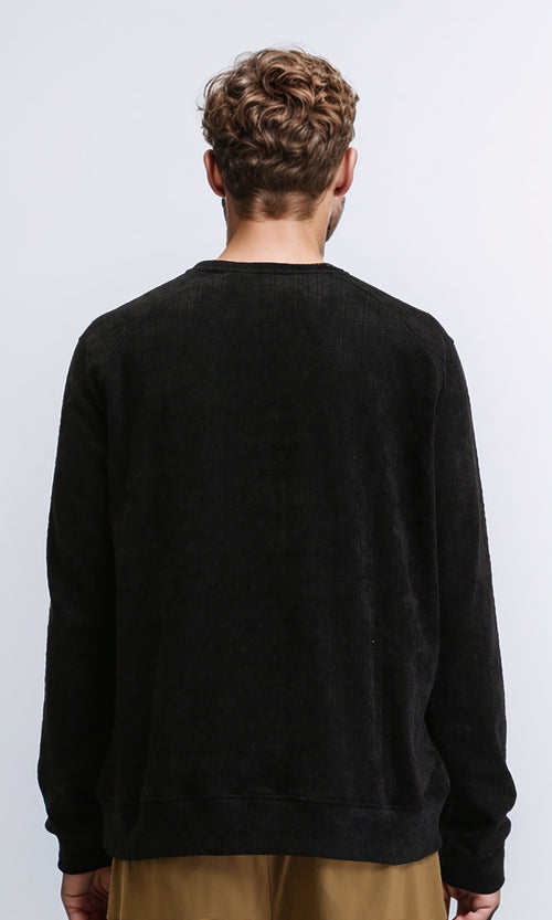 R210100 - Crew Neck Comfort Slip On Sweatshirt - Heather Black