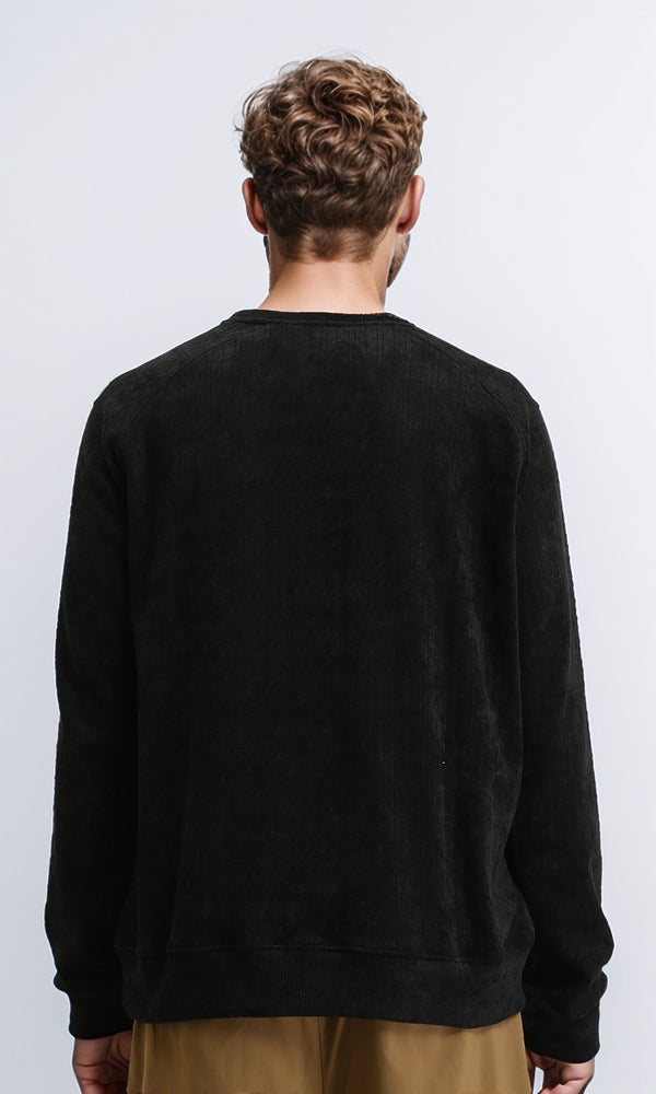 R210100 - Crew Neck Comfort Slip On Sweatshirt - Heather Black