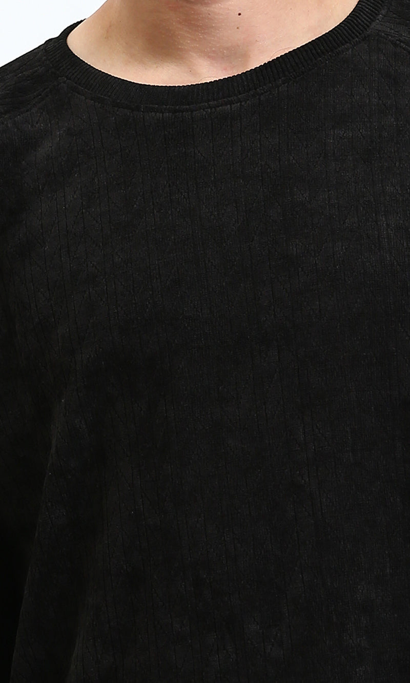 R210100 - Crew Neck Comfort Slip On Sweatshirt - Heather Black