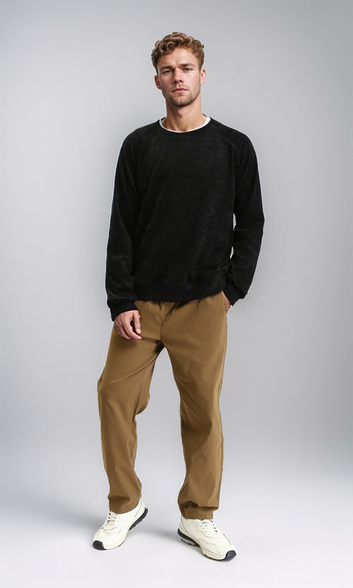 R210100 - Crew Neck Comfort Slip On Sweatshirt - Heather Black