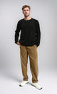 R210100 - Crew Neck Comfort Slip On Sweatshirt - Heather Black