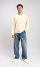 R210101 - Long Sleeves Comfy Sweatshirt - Light Yellow