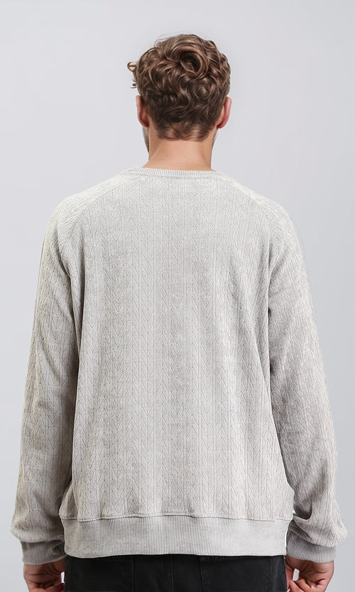 R210102 - Crew Neck Comfort Slip On Sweatshirt - Heather Grey