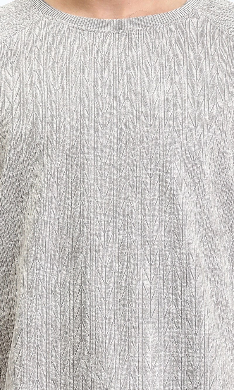 R210102 - Crew Neck Comfort Slip On Sweatshirt - Heather Grey