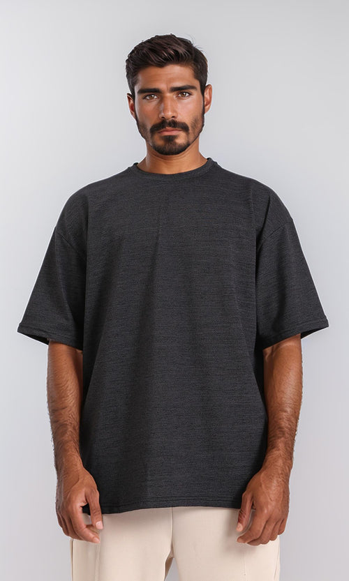 Comfy Slip On Summer Tee - Heather Black