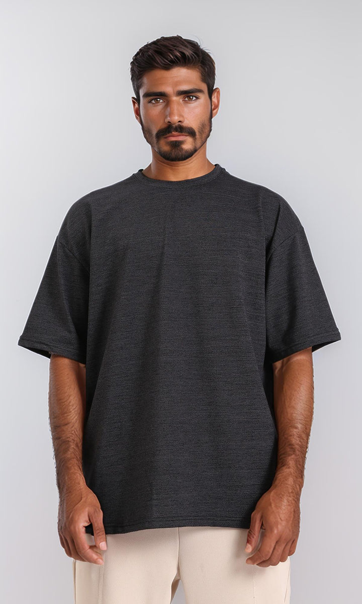 Comfy Slip On Summer Tee - Heather Black