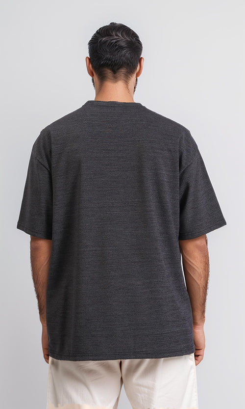 R210248 - Comfy Slip On Summer Tee - Heather Black