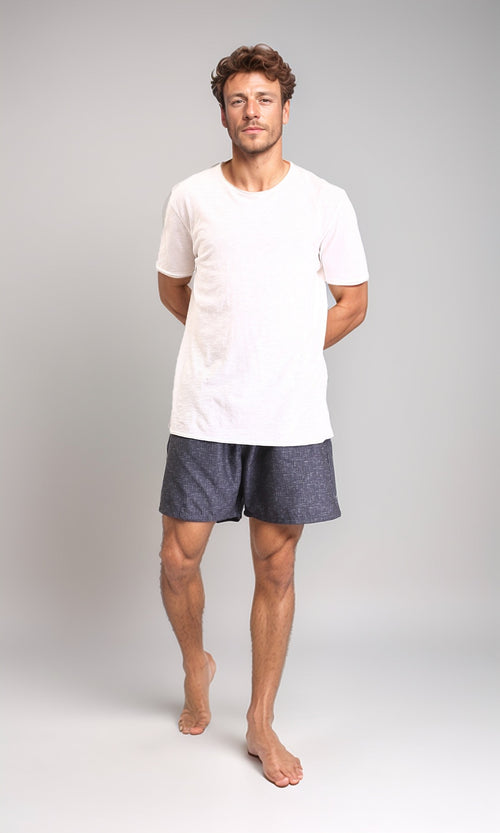 R210298 - Comfy Slip On Drawstring Swim Short - Heather Dark Grey