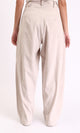 R210305 - High-Waisted Casual Cargo Pants - Light Beige