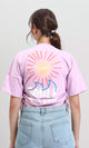 R210321 - Slip On Printed Short Tee - Light Purple
