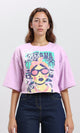 R210323 - Fashionable Print Summer Tee - Light Purple