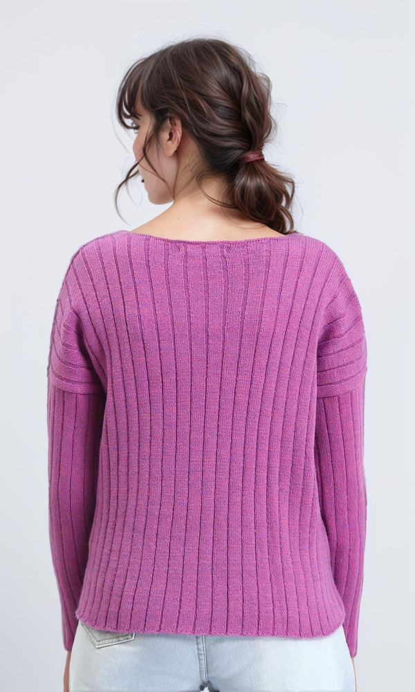 R210364 - Long Sleeves Coziness Soft Pullover - Magenta