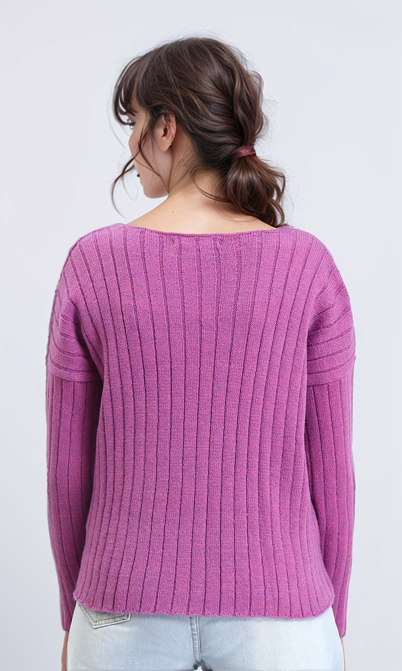 R210364 - Long Sleeves Coziness Soft Pullover - Magenta