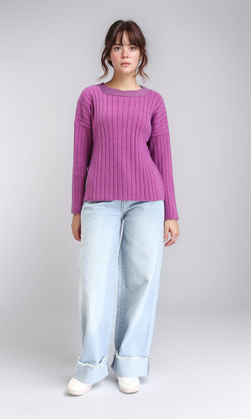 R210364 - Long Sleeves Coziness Soft Pullover - Magenta