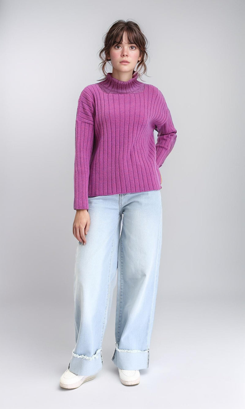 R210364 - Long Sleeves Coziness Soft Pullover - Magenta