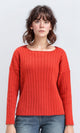 R210365 - Long Sleeves Coziness Soft Pullover - Red
