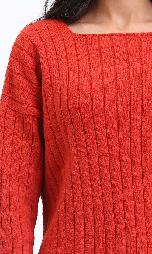 R210365 - Long Sleeves Coziness Soft Pullover - Red