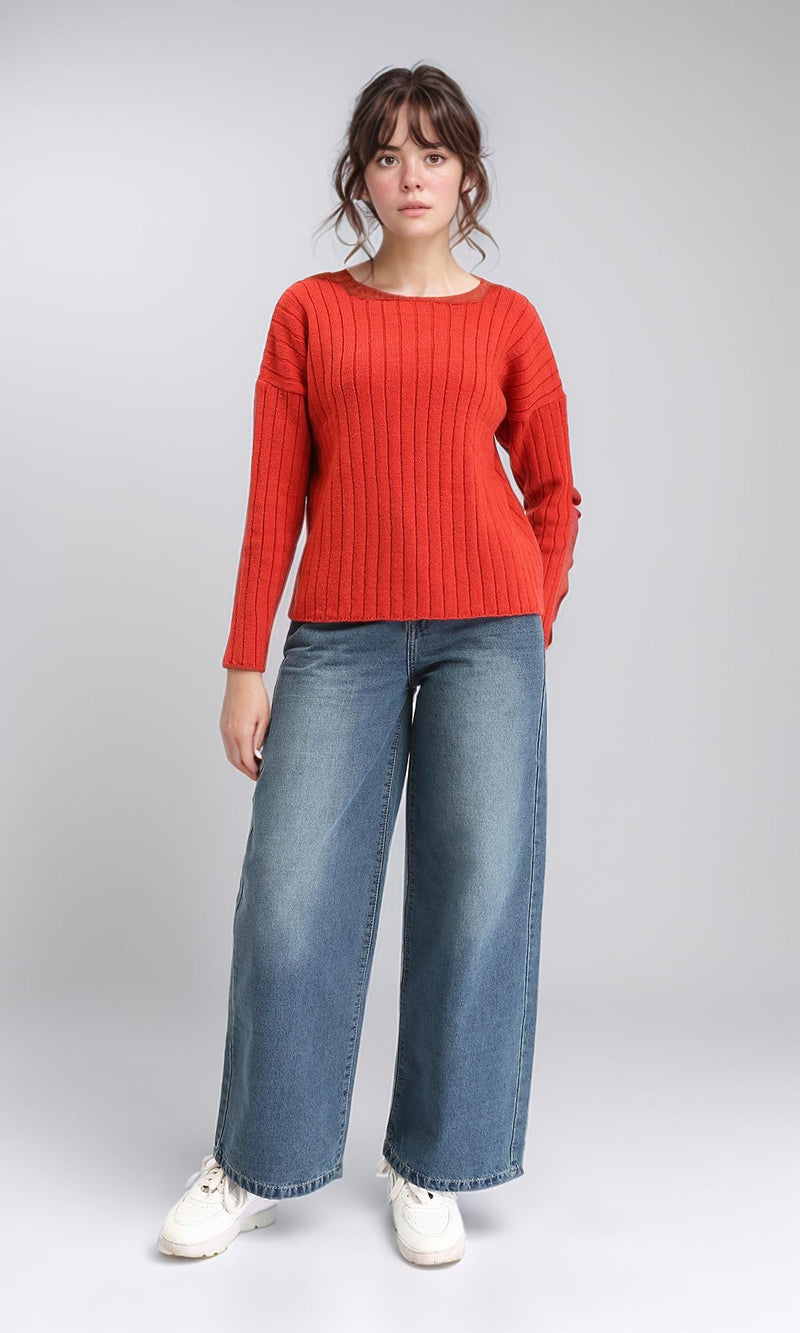 R210365 - Long Sleeves Coziness Soft Pullover - Red