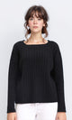 R210367 - Long Sleeves Coziness Soft Pullover - Black