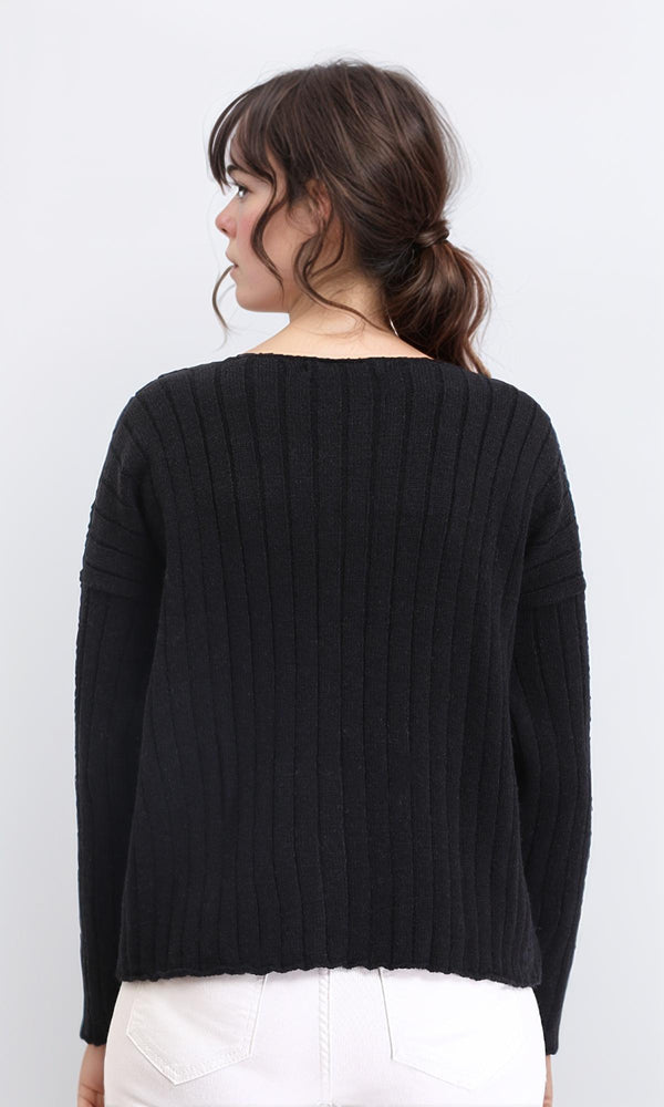 R210367 - Long Sleeves Coziness Soft Pullover - Black