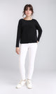 R210367 - Long Sleeves Coziness Soft Pullover - Black