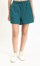R210505 - Textured Feminine Short with Side Pockets - Teal