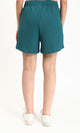 R210505 - Textured Feminine Short with Side Pockets - Teal