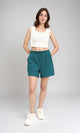 R210505 - Textured Feminine Short with Side Pockets - Teal