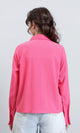 R210509 - Regular Fit Long Sleeves Textured Shirt - Fuchsia