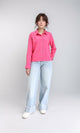 R210509 - Regular Fit Long Sleeves Textured Shirt - Fuchsia