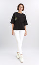 R210516 - Crew Neck Relaxed Summer Tee - Black